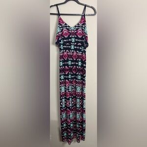 Trixxi Aztec Print Maxi Dress
